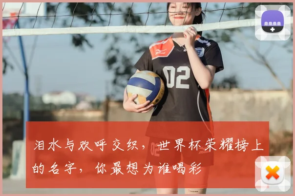 泪水与欢呼交织,世界杯荣耀榜上的名字,你最想为谁喝彩